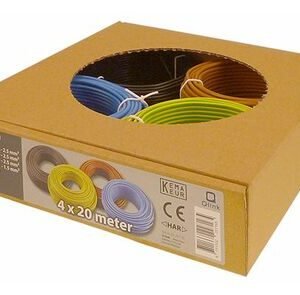 installatiedraad vd 1,5/2,5mm² 4x20m assortidoos