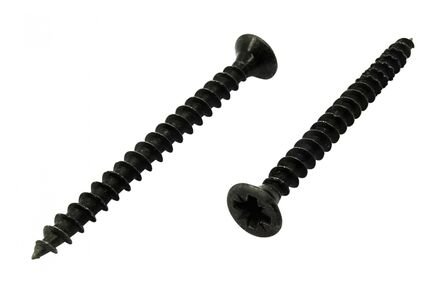 Spaanplaatschroef pozidriv 4,0x25mm zwart 50st