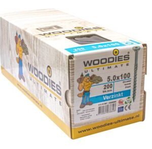 Woodies ultimate schroef verzonken kop torx t20 5x100/60mm verzinkt