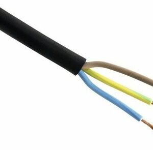 kabel neopreen 3x1mm² zwart 10m