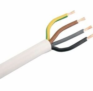 kabel vmvl 4x2,5mm² wit 3m