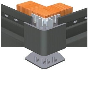 keralit eindkap hoekverbinding 2822 voor 2812/2813 classic antraciet 7016