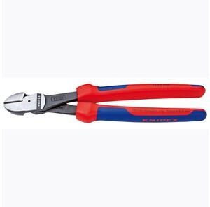 Knipex kracht-zijsnijtang 74-02-200 zwart geatramenteerd, kop gepolijst, grepen met meer-componentengrepen 200mm