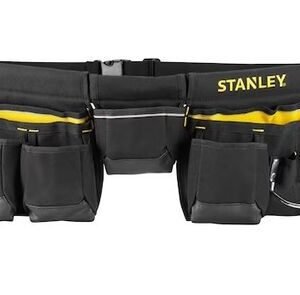 stanley gereedschapsgordel nylon dubbel 1-96-178 zwart