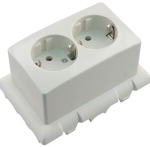 lasdoos montagedeksel dubbel randaarde incl wandcontactdoos