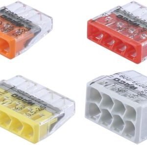 wago lasklem 4 gaats transparant rood 100st