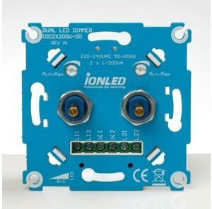 ion led inbouw dimmer duo drukwissel 2x200w