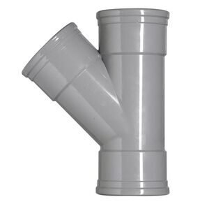 PVC T-stuk 45° 3x manchetmof 110mm