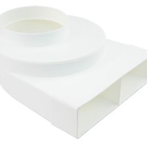 Overgangsstuk haaks rond-vlak 125-2x110x54mm