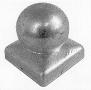 paalornament met bol 70x70mm therm verzinkt