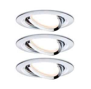 paulmann rond led chroom zwenkbaar 4,5w 2700k 88mm 3st