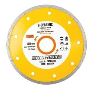 Perfectmate diamantblad s-ceramic voor tegels 125mm
