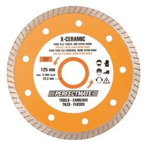 Perfectmate diamantblad x-ceramic voor tegels 125mm