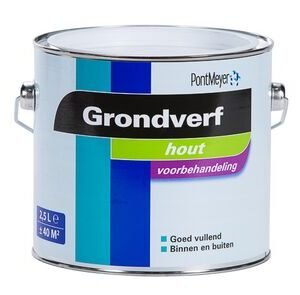 pm grondverf acryl binnen wit 2,5ltr