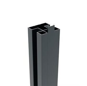 Paal aluminium Antraciet RAL7016 75x75x2500mm