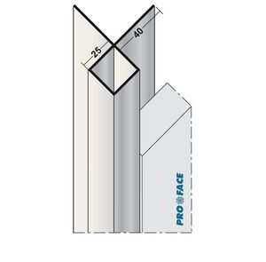 proface cornex aluminium buitenhoekprofiel geanodiseerd 3000mm