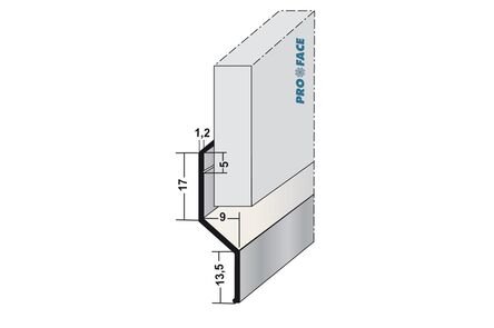 proface watex aluminium waterkeringprofiel wit 8x3055mm