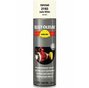 rustoleum hardhat verfspuitbus zijdeglans ral9010 wit 500ml