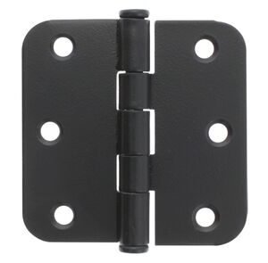 scharnier losse pen ronde hoek zwart 2st 76x76mm