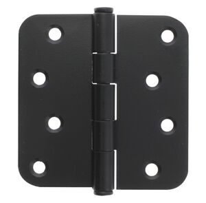 scharnier losse pen ronde hoek zwart 2st 89x89mm