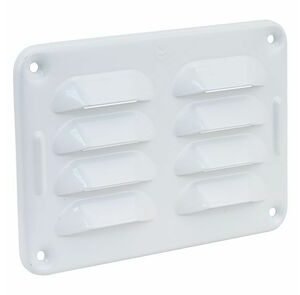 Schoepenrooster aluminium wit 130x90mm