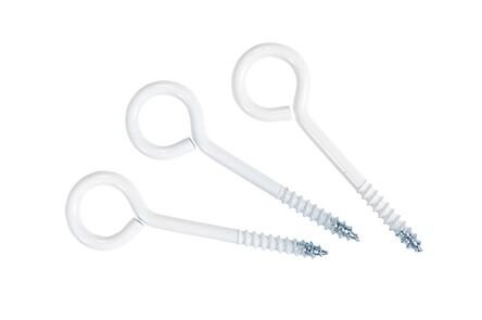 Schroefoog 50x14mm wit 12st