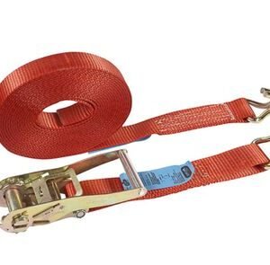 sjorband ratel met gesloten draadhaak 50mm rood 8,5m