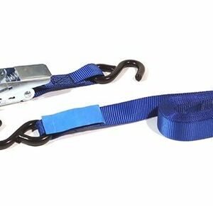 sjorband ratel met s-haak 25mm blauw 5m