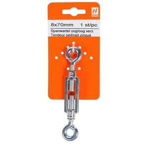 Spanwartel 8x70mm oog/oog verzinkt