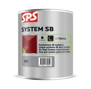 sps system sb systeemlak halfglans wit 750ml voor buiten