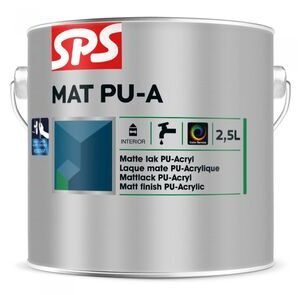 sps mat pu-a acryllak mat ral 9010 2,5ltr voor binnen
