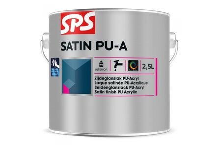 sps satin pu-a acryllak zijdeglans ral9010 2,5ltr voor binnen