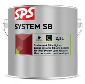 sps system sb systeemlak halfglans wit 2,5ltr voor buiten
