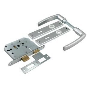 starx kamerdeurslot alu met beslag 56mm wit