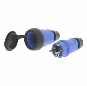 stekker + contrastekker set blauw