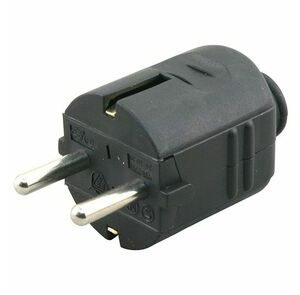 stekker randaarde 10/16a zwart