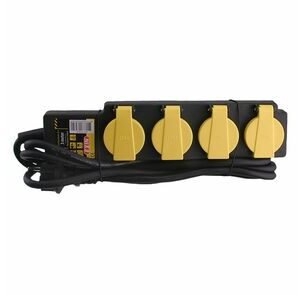 stekkerdoos 4-voudig randaarde spatwaterdicht 3x1,5mm² 3m