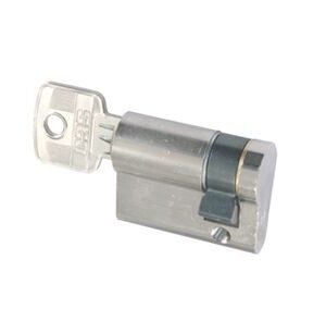 sx profielcilinder half vernikkeld messing 40mm