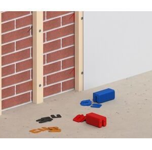 GB uitvulplaat met stelpootjes 4mm bundel 32st blauw