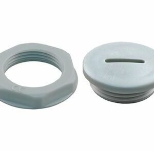 wartelmoer met blindstop grijs m20 (set van 10 stuks)