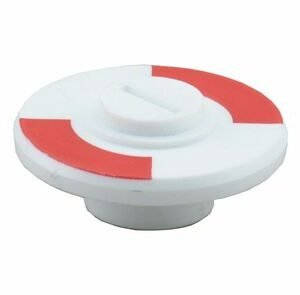 wc-plaatje 8mm rood-wit (set van 2 stuks)
