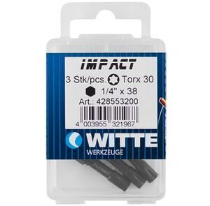 Witte schroefbit big impact torx t20 1/4" 38mm 3st