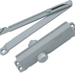 yale deurdranger 80kg, met vastzetarm sr300 zilver 1st 1100mm