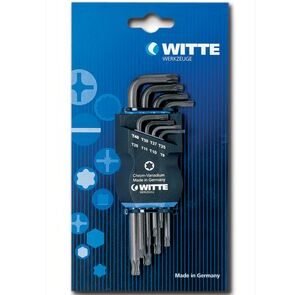 Witte stiftsleutel torx 2620 8-delig t9-t10-t15-t20-t25-t27-t30-t40