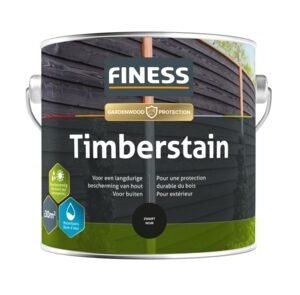 finess timberstain houtbeits zwart 2,5ltr