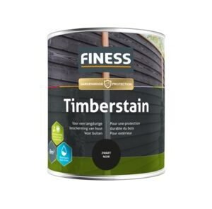 finess timberstain houtbeits zwart 750ml