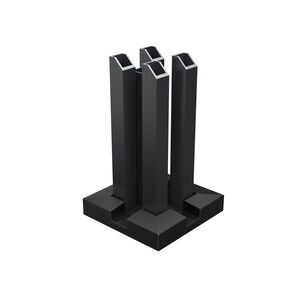 Boston Paalhouder op Plaat 120x120x20mm incl. kap